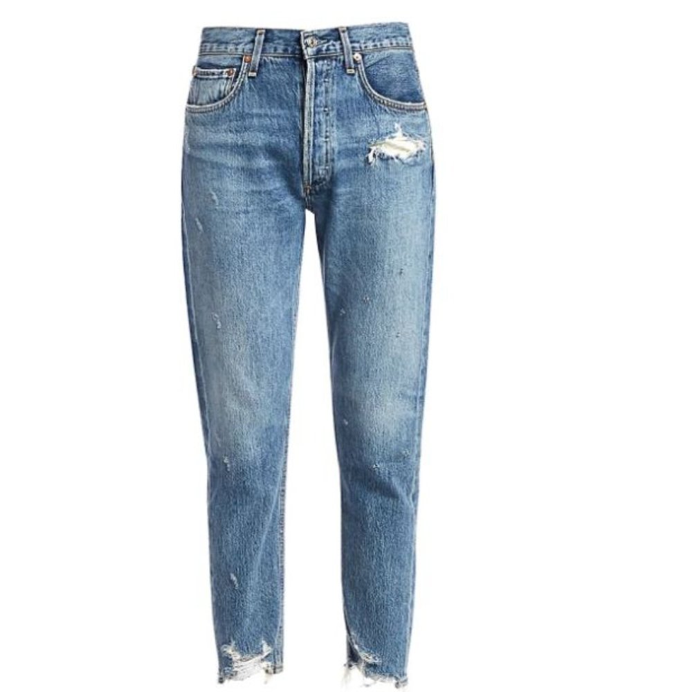 AGOLDE Jamie High-Rise Ankle Distressed Jean